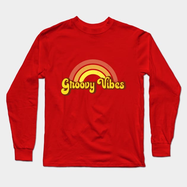 Groovy Vibes Long Sleeve T-Shirt by Jitterfly